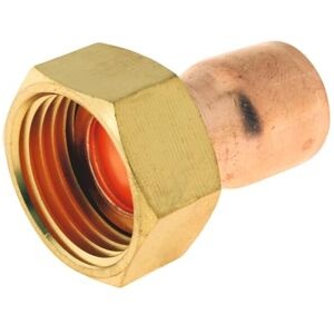 Soma Copper Pipe Fitting - 14mm Solder & Screw Connector - 2 pcs Soma Copper Pipe Fitting - 14mm Solder & Screw Connector - 2 pcs