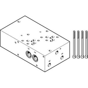FESTO 2614860 Model VABP-S1-1V1G-G14-2 Sub-Base FESTO 2614860 Model VABP-S1-1V1G-G14-2 Sub-Base