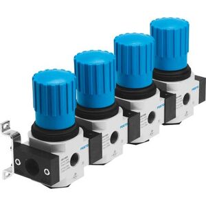 FESTO 528984 Model LRB-1/4-D-7-O-K4-MINI Pressure Regulating Valve Manifold FESTO 528984 Model LRB-1/4-D-7-O-K4-MINI Pressure Regulating Valve Manifold