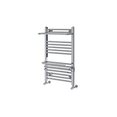 Go Bathrooms Kindre Chrome Heated Bathroom Towel Rail Vertical Radiator Ladder Design With Hangers – 800mm x 500mm Go Bathrooms Kindre Chrome Heated Bathroom Towel Rail Vertical Radiator Ladder Design With Hangers – 800mm x 500mm