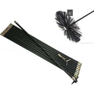Universal new 13 piece Drain Rod Set Chimney Sweep Sweeping Brush Plunger Worm Screw U27 Universal new 13 piece Drain Rod Set Chimney Sweep Sweeping Brush Plunger Worm Screw U27