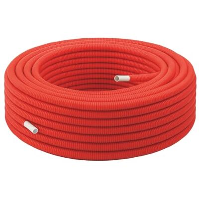 SOMATHERM FOR YOU Roll Preguainated Multilayer Tube Red Ø16 Length 50 m Hot and Cold Sanitary Water Tmin 5°C/Tmax 100°C Max Pressure 10 Bar Oxygen Barrier SOMATHERM FOR YOU Roll Preguainated Multilayer Tube Red Ø16 Length 50 m Hot and Cold Sanitary Water Tmin 5°C/Tmax 100°C Max Pressure 10 Bar Oxygen Barrier