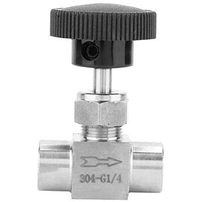 Yanmis Stainless Steel Needle Valve, BSPP Female Thread Straight Ball Valve for Flowing Regulation, for Transmission of Water, Gas, Oil, Fuel(Type B) Yanmis Stainless Steel Needle Valve, BSPP Female Thread Straight Ball Valve for Flowing Regulation, for Transmission of Water, Gas, Oil, Fuel(Type B)