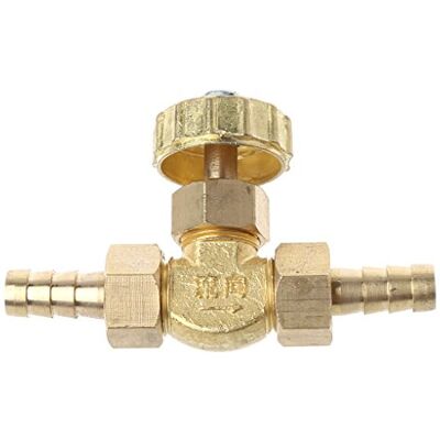 Freshsell Elbow Brass Needle Valve 8mm Propane Butane Gas Adjuster Barbed Spigots 1 Mpa Freshsell Elbow Brass Needle Valve 8mm Propane Butane Gas Adjuster Barbed Spigots 1 Mpa