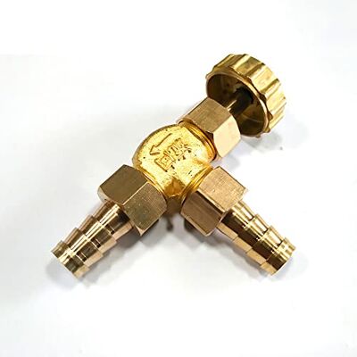 TopHomer 3/8" Brass Needle Valve Propane Butane Gas Adjuster Barbed Spigots 1 Mpa Elbow Control Needle Valve Replacement for Water Gas Two Way Flowing (Angle Adjust Valve,DN Ф10mm) TopHomer 3/8" Brass Needle Valve Propane Butane Gas Adjuster Barbed Spigots 1 Mpa Elbow Control Needle Valve Replacement for Water Gas Two Way Flowing (Angle Adjust Valve,DN Ф10mm)