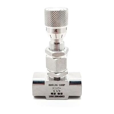 REACHMIN High Precision 1/4" BSPP Female Bulkhead 316L Stainless Steel Shut Off Needle Valve Flow Micro Regulating Metering (Flow Holes 2mm) REACHMIN High Precision 1/4" BSPP Female Bulkhead 316L Stainless Steel Shut Off Needle Valve Flow Micro Regulating Metering (Flow Holes 2mm)