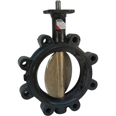 NIBCO LD-2000-3 Series Ductile Iron Butterfly Valve with EPDM Liner and Aluminum Bronze Disc, Lever-Lock Handle, Lug, 3 NIBCO LD-2000-3 Series Ductile Iron Butterfly Valve with EPDM Liner and Aluminum Bronze Disc, Lever-Lock Handle, Lug, 3