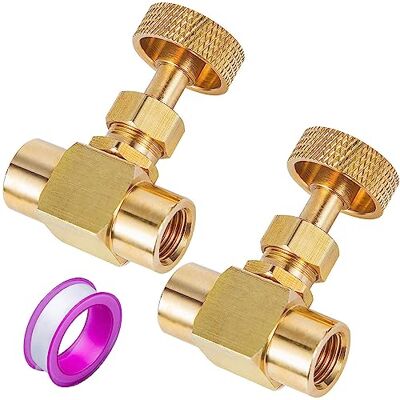 Breezliy 2 Pieces Heavy Duty Brass Instrument Replacement Control Needle Valve 1/4" Npt Female X 1/4" Npt Female Connection Golden Breezliy 2 Pieces Heavy Duty Brass Instrument Replacement Control Needle Valve 1/4" Npt Female X 1/4" Npt Female Connection Golden