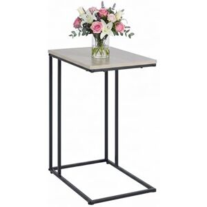 Relaxdays side, HWD: 64 x 50 x 35 cm, MDF, metal, C-shape, coffee table, living room, black/natural, Iron, Fibreboard Relaxdays side, HWD: 64 x 50 x 35 cm, MDF, metal, C-shape, coffee table, living room, black/natural, Iron, Fibreboard