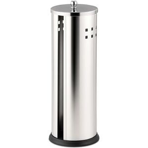 Relaxdays Toilet Storage, 3 Rolls, HxD: 37 x 14.5 cm, Stainless Steel, Standing Reserve Holder, Silver, 90%, 37 x 14.5 x 14.5 cm Relaxdays Toilet Storage, 3 Rolls, HxD: 37 x 14.5 cm, Stainless Steel, Standing Reserve Holder, Silver, 90%, 37 x 14.5 x 14.5 cm