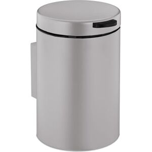 Relaxdays Wall Mounted Bathroom Bin, 3 litres, Drop-Down Mechanism, Removable Inner Bucket, Cosmetic Waste Can, Beige, 25 x 17 x 23 cm Relaxdays Wall Mounted Bathroom Bin, 3 litres, Drop-Down Mechanism, Removable Inner Bucket, Cosmetic Waste Can, Beige, 25 x 17 x 23 cm