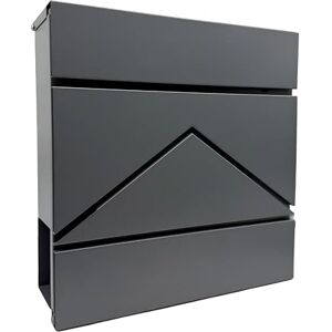 Relaxdays letterbox with newspaper holder, HWD: 37 x 37 x 11 cm, DIN C4, weatherproof, 4 keys, postbox, anthracite Relaxdays letterbox with newspaper holder, HWD: 37 x 37 x 11 cm, DIN C4, weatherproof, 4 keys, postbox, anthracite