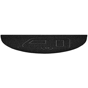 Nicoman Embossed Halfmoon Half Circle Door Mat Dirt-Trapper Jet-Washable Doormat 70x44cm (Black, CARAVAN Shape) Use Indoor or Sheltered Outdoor Nicoman Embossed Halfmoon Half Circle Door Mat Dirt-Trapper Jet-Washable Doormat 70x44cm (Black, CARAVAN Shape) Use Indoor or Sheltered Outdoor