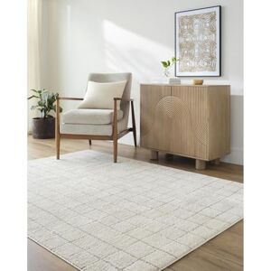 Livabliss x Our PNW Home Cascade Minimalist Grid Area Rug, 5'3" x 7', Grid Ivory/Taupe Livabliss x Our PNW Home Cascade Minimalist Grid Area Rug, 5'3" x 7', Grid Ivory/Taupe
