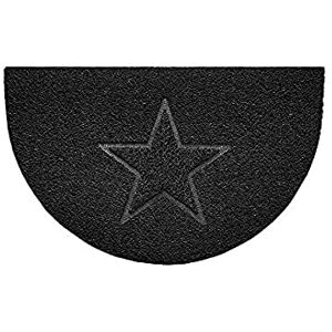 Nicoman Embossed Halfmoon Half Circle Door Mat Dirt-Trapper Jet-Washable Doormat 70x44cm (Black, STAR Shape) Use Indoor or Sheltered Outdoor Nicoman Embossed Halfmoon Half Circle Door Mat Dirt-Trapper Jet-Washable Doormat 70x44cm (Black, STAR Shape) Use Indoor or Sheltered Outdoor