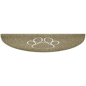 Nicoman Embossed Halfmoon Half Circle Door Mat Dirt-Trapper Jet-Washable Doormat 70x44cm (Beige, PAW Shape) Use on Carpet ONLY Nicoman Embossed Halfmoon Half Circle Door Mat Dirt-Trapper Jet-Washable Doormat 70x44cm (Beige, PAW Shape) Use on Carpet ONLY