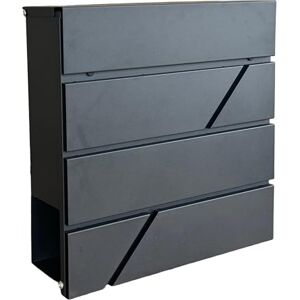 Relaxdays letterbox with newspaper compartment, HWD: 37 x 37 x 11 cm, DIN C4, weatherproof, 4 keys, colour options Relaxdays letterbox with newspaper compartment, HWD: 37 x 37 x 11 cm, DIN C4, weatherproof, 4 keys, colour options