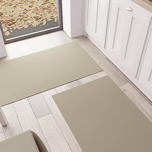 PETTI Artigiani Italiani Kitchen Rug, Runner, Kitchen Rug, Washable, Non-Slip, Rug Runner, Kitchen Rug, Solid Colour, 52 x 140 cm, Taupe, 100% Made in Italy PETTI Artigiani Italiani Kitchen Rug, Runner, Kitchen Rug, Washable, Non-Slip, Rug Runner, Kitchen Rug, Solid Colour, 52 x 140 cm, Taupe, 100% Made in Italy