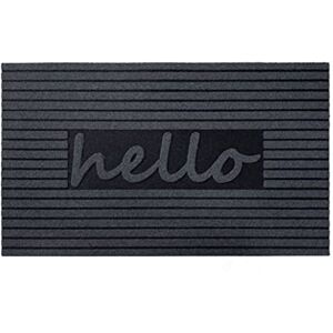 Nicoman HELLO Barrier Doormat Eco-Friendly Scrape and Absorbent Indoor/Outdoor Door Mat 75x45cm (30''x18'') Nicoman HELLO Barrier Doormat Eco-Friendly Scrape and Absorbent Indoor/Outdoor Door Mat 75x45cm (30''x18'')