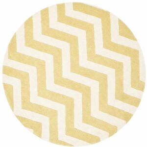Safavieh Contemporary Rug for Living Room, Dining Room, Bedroom Chatham Collection, Short Pile, in Light Gold and Ivory, 152 X 152 cm Safavieh Contemporary Rug for Living Room, Dining Room, Bedroom Chatham Collection, Short Pile, in Light Gold and Ivory, 152 X 152 cm