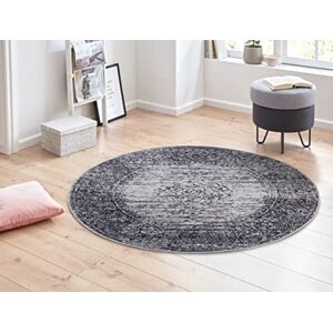 Hanse Home Gloria Orient Rug Round Diameter 160 cm Living Room Rug Multicoloured Vintage Rug Oriental Pattern for Hallway, Dining Room, Bedroom, Children's Room, Living Room, Kitchen Mouse Hanse Home Gloria Orient Rug Round Diameter 160 cm Living Room Rug Multicoloured Vintage Rug Oriental Pattern for Hallway, Dining Room, Bedroom, Children's Room, Living Room, Kitchen Mouse