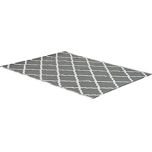 Greemotion Santo Outdoor Rug 100% Polypropylene Grey Pattern Rug Easy Care Rug for Indoor & Outdoor Use 200 x 150 cm Greemotion Santo Outdoor Rug 100% Polypropylene Grey Pattern Rug Easy Care Rug for Indoor & Outdoor Use 200 x 150 cm