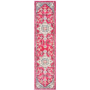 Safavieh Modern Chic Rug for Living Room Dining Room Bedroom Madison Collection Short Pile Fuchsia and Blue 24" X 36 Safavieh Modern Chic Rug for Living Room Dining Room Bedroom Madison Collection Short Pile Fuchsia and Blue 24" X 36