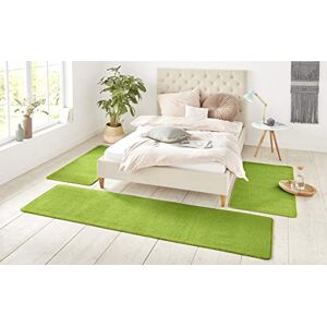 Hanse Home Nasty Rug Bed Border 3-Piece Bed Rug Runner Short Pile Plain Runner Set for Children's Room Bedroom Plain Green, 2 x 70 x 140 cm 1 x 70 x 240 cm Hanse Home Nasty Rug Bed Border 3-Piece Bed Rug Runner Short Pile Plain Runner Set for Children's Room Bedroom Plain Green, 2 x 70 x 140 cm 1 x 70 x 240 cm