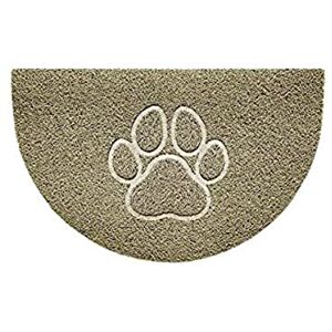 Nicoman Embossed Halfmoon Half Circle Door Mat Dirt-Trapper Jet-Washable Doormat 70x44cm (Beige, PAW Shape) Use Indoor or Sheltered Outdoor Nicoman Embossed Halfmoon Half Circle Door Mat Dirt-Trapper Jet-Washable Doormat 70x44cm (Beige, PAW Shape) Use Indoor or Sheltered Outdoor