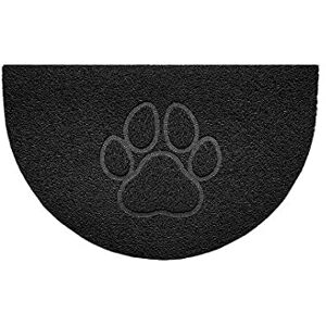 Nicoman Embossed Halfmoon Half Circle Door Mat Dirt-Trapper Jet-Washable Doormat 70x44cm (Black, PAW Shape) Use on Carpet ONLY Nicoman Embossed Halfmoon Half Circle Door Mat Dirt-Trapper Jet-Washable Doormat 70x44cm (Black, PAW Shape) Use on Carpet ONLY