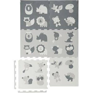 Relaxdays Puzzle Play Mat, Interlocking Floor Tiles, Animal Design, Non-Toxic, EVA Foam, Baby Playmat, White/Grey Relaxdays Puzzle Play Mat, Interlocking Floor Tiles, Animal Design, Non-Toxic, EVA Foam, Baby Playmat, White/Grey