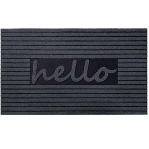 Nicoman Stripe line HELLO Doormat Eco-Friendly Rubber Scrape and Absorbent Indoor/Outdoor Door Mat, Regular (75x44cm), Grey Nicoman Stripe line HELLO Doormat Eco-Friendly Rubber Scrape and Absorbent Indoor/Outdoor Door Mat, Regular (75x44cm), Grey