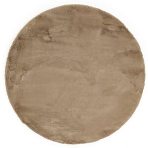 LUXOR living Taupe Round Synthetic Fur Rug - Living Room Decor LUXOR living Taupe Round Synthetic Fur Rug - Living Room Decor