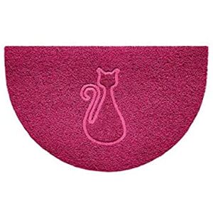 Nicoman Embossed Halfmoon Half Circle Door Mat Dirt-Trapper Jet-Washable Doormat 70x44cm (Pink, CAT Shape) Use Indoor or Sheltered Outdoor Nicoman Embossed Halfmoon Half Circle Door Mat Dirt-Trapper Jet-Washable Doormat 70x44cm (Pink, CAT Shape) Use Indoor or Sheltered Outdoor