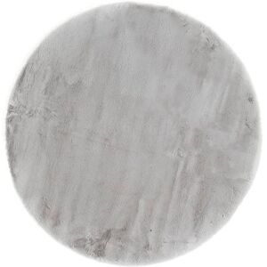 LUXOR living Coste Cosy High Pile Faux Fur Rug - 120 cm Round Grey LUXOR living Coste Cosy High Pile Faux Fur Rug - 120 cm Round Grey