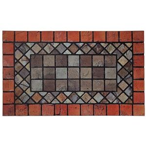 Nicoman Tile Heavy Duty Boot Scraper Doormat, Non-Slip Anti-Fatigue Eco-Friendly Rubber Indoor/Outdoor Door Mat, Rectangular (75x44cm), Red Border Nicoman Tile Heavy Duty Boot Scraper Doormat, Non-Slip Anti-Fatigue Eco-Friendly Rubber Indoor/Outdoor Door Mat, Rectangular (75x44cm), Red Border