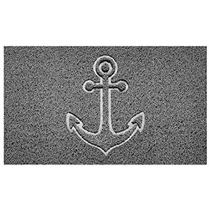 Nicoman Embossed Spaghetti Door Mat Dirt-Trapper Jet-Washable Doormat 70x43cm (Grey, ANCHOR Shape) Use Indoor or Sheltered Outdoor Nicoman Embossed Spaghetti Door Mat Dirt-Trapper Jet-Washable Doormat 70x43cm (Grey, ANCHOR Shape) Use Indoor or Sheltered Outdoor
