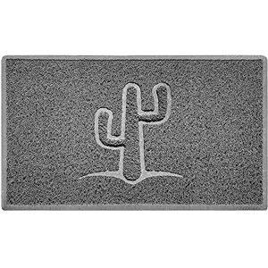 Nicoman Cactus Embossed Shape Door Mat Dirt-Trapper Washable Barrier Doormat-(Use Indoor or Sheltered Outdoor)-(75x44cm/29.5x17.3inches,Medium) Grey Nicoman Cactus Embossed Shape Door Mat Dirt-Trapper Washable Barrier Doormat-(Use Indoor or Sheltered Outdoor)-(75x44cm/29.5x17.3inches,Medium) Grey