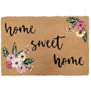 Relaxdays Coconut Doormat, Home Sweet Home, 60x40, non-slip, weather-resistant, indoor & outdoor, door mat, colourful Relaxdays Coconut Doormat, Home Sweet Home, 60x40, non-slip, weather-resistant, indoor & outdoor, door mat, colourful