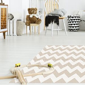 Viniliko Vinyl Rug Sepia and White 50 x 140 x 3 cm Viniliko Vinyl Rug Sepia and White 50 x 140 x 3 cm