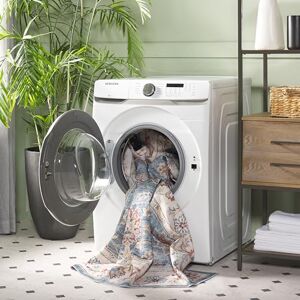 Safavieh Distressed Rug Optimal for High Traffic Areas, Machine Washable and Slip Resistant, Arizona Collection, Short Pile, in Green and Beige, 120 X 180 cm Safavieh Distressed Rug Optimal for High Traffic Areas, Machine Washable and Slip Resistant, Arizona Collection, Short Pile, in Green and Beige, 120 X 180 cm