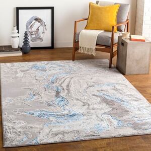 Livabliss Adria Abstract Rug Area Rugs Living Room 160x220 cm, Dining Room, Lounge, Kitchen, Bedroom Modern Marble Large Rug, Soft Luxurious Easy Care Medium Pile, Grey, Blue and Ivory Livabliss Adria Abstract Rug Area Rugs Living Room 160x220 cm, Dining Room, Lounge, Kitchen, Bedroom Modern Marble Large Rug, Soft Luxurious Easy Care Medium Pile, Grey, Blue and Ivory