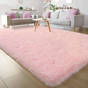 Keeko Fluffy Pink Area Rugs for Bedroom Girls Room, Cute Shag Fuzzy Large Kids Room Rugs Living Room Soft Furry Bedroom Carpet Indoor Bedside Rug for Teen Baby Nursery Dorm Decor, 5.3x7.5 Keeko Fluffy Pink Area Rugs for Bedroom Girls Room, Cute Shag Fuzzy Large Kids Room Rugs Living Room Soft Furry Bedroom Carpet Indoor Bedside Rug for Teen Baby Nursery Dorm Decor, 5.3x7.5