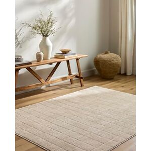 Livabliss x Our PNW Home Cascade Minimalist Grid Area Rug, 6'7" x 9', Light Beige Livabliss x Our PNW Home Cascade Minimalist Grid Area Rug, 6'7" x 9', Light Beige