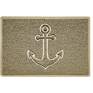Nicoman Anchor Embossed Shape Door Mat Dirt-Trapper Jet-Washable Doormat-(Use Indoor or Sheltered Outdoor)- (60x40cm/23.6x15.7inches, Small) Beige Nicoman Anchor Embossed Shape Door Mat Dirt-Trapper Jet-Washable Doormat-(Use Indoor or Sheltered Outdoor)- (60x40cm/23.6x15.7inches, Small) Beige
