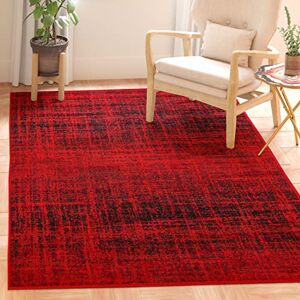 Safavieh Adirondack Collection Contemporary Area Rugs for Living Room Dining Room Bedroom Short Pile Red and Black 3ft x 5ft Safavieh Adirondack Collection Contemporary Area Rugs for Living Room Dining Room Bedroom Short Pile Red and Black 3ft x 5ft