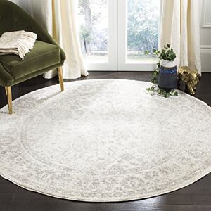 Safavieh Adirondack Collection Area Rug 4' Round, Ivory & Silver, Oriental Distressed Design, Non-Shedding & Easy Care, Ideal for High Traffic Areas in Living Room, Bedroom (ADR109C), 1.0" Thickness Safavieh Adirondack Collection Area Rug 4' Round, Ivory & Silver, Oriental Distressed Design, Non-Shedding & Easy Care, Ideal for High Traffic Areas in Living Room, Bedroom (ADR109C), 1.0" Thickness