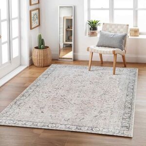 Livabliss Ghado Machine Washable Rug Vintage Area Rugs Living Room, Large Rug 200x275 cm Traditional Boho Style, Dining Room, Kitchen, Outdoor, Hallway Beige, Coral, Grey Livabliss Ghado Machine Washable Rug Vintage Area Rugs Living Room, Large Rug 200x275 cm Traditional Boho Style, Dining Room, Kitchen, Outdoor, Hallway Beige, Coral, Grey