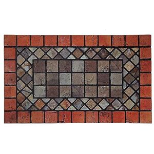 Nicoman Red Edge Tile Mat Barrier Doormat Eco-Friendly Scrape and Absorbent Indoor/Outdoor Door Mat, Regular (75x44cm), Red Border Nicoman Red Edge Tile Mat Barrier Doormat Eco-Friendly Scrape and Absorbent Indoor/Outdoor Door Mat, Regular (75x44cm), Red Border