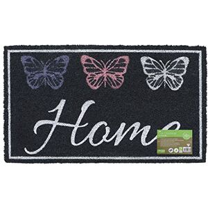 JVL Eco-Friendly Latex Backed Coir Door Mat, Home Butterflies, 40 x 70 cm Approx., 02-876 JVL Eco-Friendly Latex Backed Coir Door Mat, Home Butterflies, 40 x 70 cm Approx., 02-876